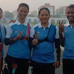 Women's Archery Gold medal in 10th All India Police Archery Championship