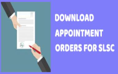 Download Appointment Orders for SLSC
